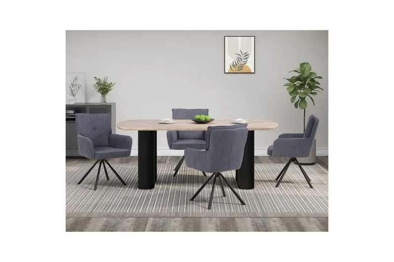 Bessonville Spisebord Oblong 200x200 cm - Brun - Møbler - Bord - Spisebord & kjøkkenbord