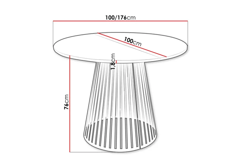 Beylen Matbord 100 cm Rund - Brun/Beige - Møbler - Bord - Spisebord & kjøkkenbord