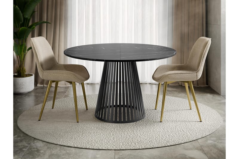 Beylen Matbord 100 cm Rund - Svart - Møbler - Bord - Spisebord & kjøkkenbord
