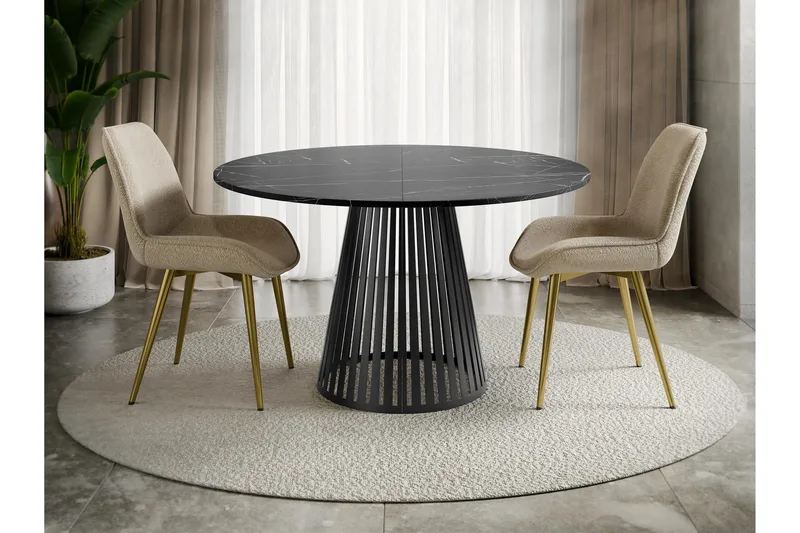 Beylen Matbord 100 cm Rund - Svart - Møbler - Bord - Spisebord & kjøkkenbord