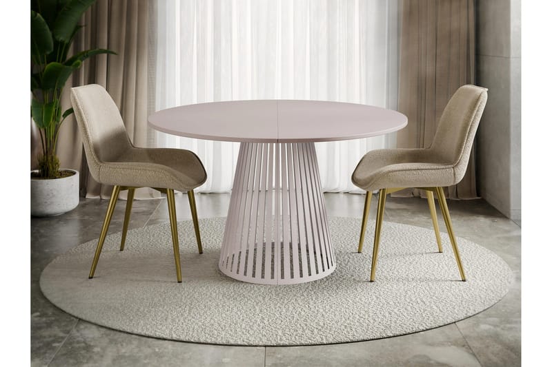 Beylen Matbord 120 cm Rund - Beige - Møbler - Bord - Spisebord & kjøkkenbord