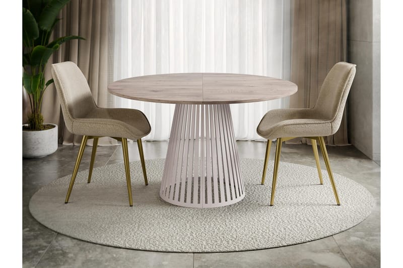 Beylen Matbord 120 cm Rund - Brun/Beige - Møbler - Bord - Spisebord & kjøkkenbord