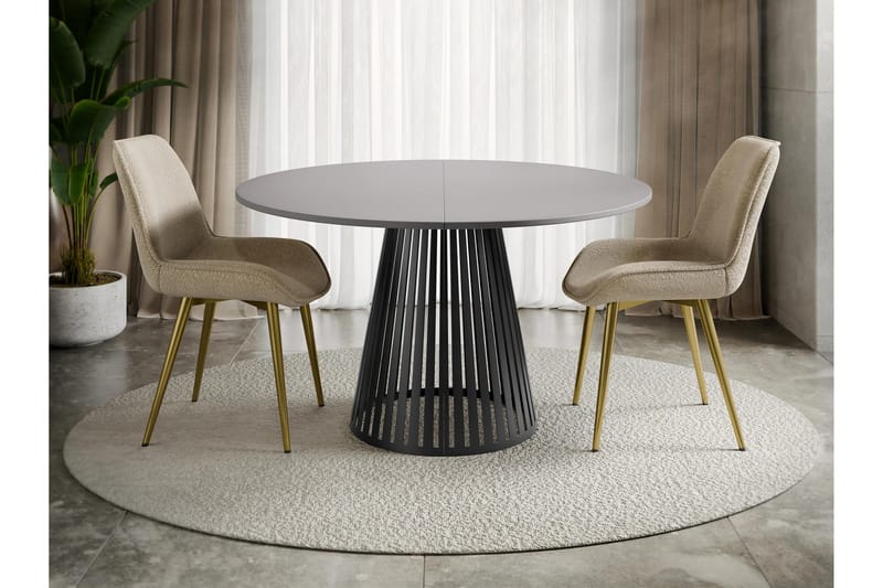 Beylen Matbord 120 cm Rund - Grå/Svart - Møbler - Bord - Spisebord & kjøkkenbord