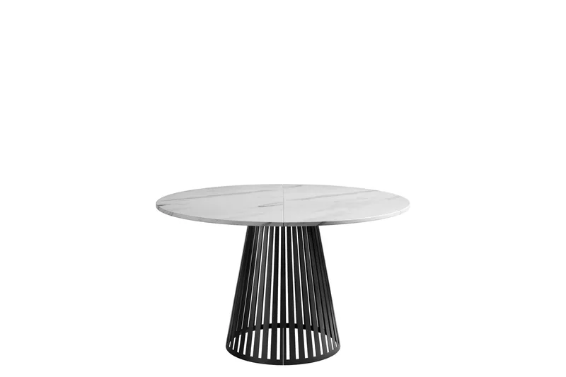 Beylen Matbord 120 cm Rund, Hvit/Svart