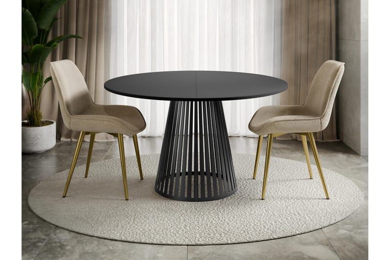 Beylen Matbord 120 cm Rund - Svart - Møbler - Bord - Spisebord & kjøkkenbord