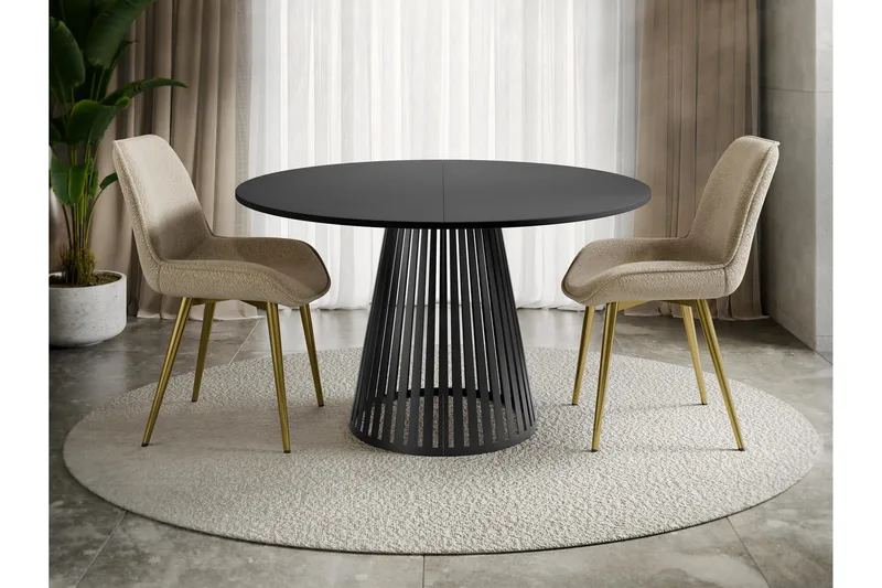 Beylen Matbord 120 cm Rund - Svart - Møbler - Bord - Spisebord & kjøkkenbord