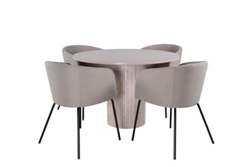 Bianca Matgruppe 110 cm Rund med 4 Berit stoler