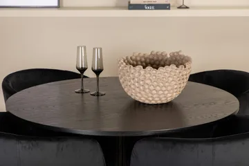 Bianca Rundt Spisebord med 4stk Berit Spisestol - Møbler - Bord - Spisegrupper