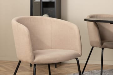 Bianca Spisebord 110 cm Rundt med 4 Berit Armstoler med armlener - Møbler - Bord - Spisegrupper