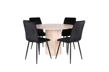 Bianca Spisegruppe 110 cm Rund med 4 Windu Lyx Stoler