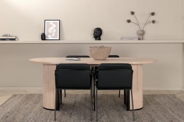 Bianca Spisegruppe 200 cm Oval med 4 Tvista Stoler - Sort - Møbler - Bord - Spisegrupper