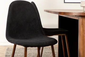Bianca Spisegruppe 200 cm Oval med 6 Polar Stoler - Sort - Møbler - Bord - Spisegrupper