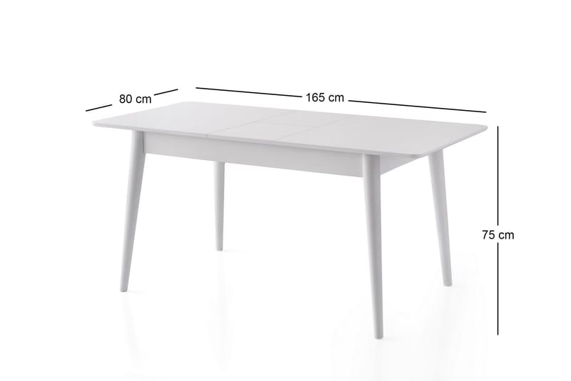 Bingdi Spisebord 130 cm Rektangulært - Hvit - Møbler - Bord - Spisebord & kjøkkenbord