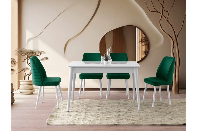 Bingdi Spisebord 130 cm Rektangulært - Hvit - Møbler - Bord - Spisebord & kjøkkenbord