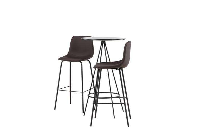 Bistro Spisegruppe 60 cm Rund med 2 Alexi Stoler - Sort - Møbler - Bord - Spisegrupper