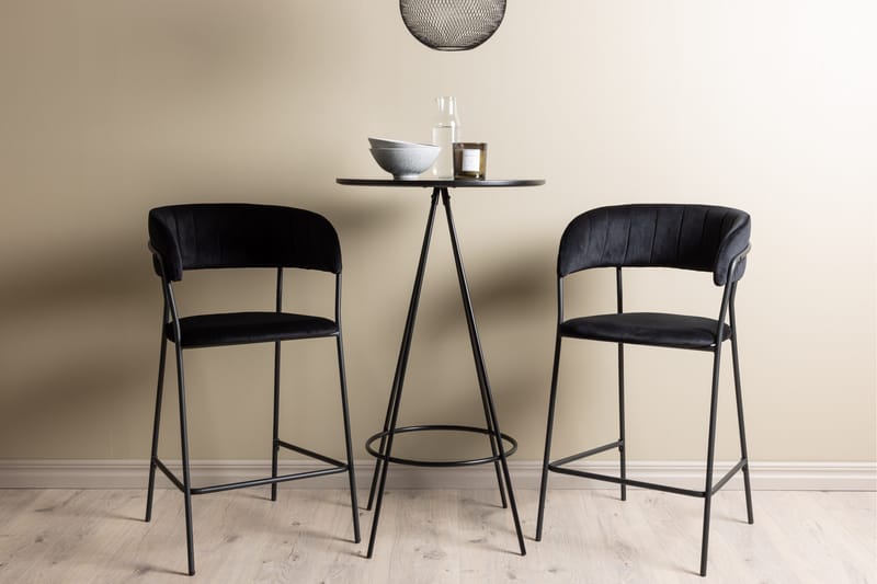 Bistro Spisegruppe 60 cm Rund med 2 Lui Stoler - Sort - Møbler - Bord - Spisegrupper