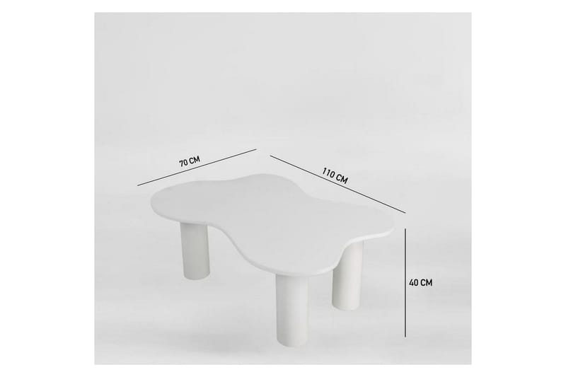 Bloomis Stuebord 110 cm - Hvit - Møbler - Bord - Sofabord