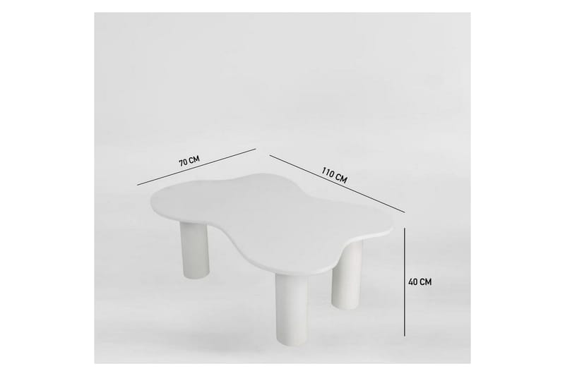 Bloomis Stuebord 110 cm - Hvit - Møbler - Bord - Sofabord