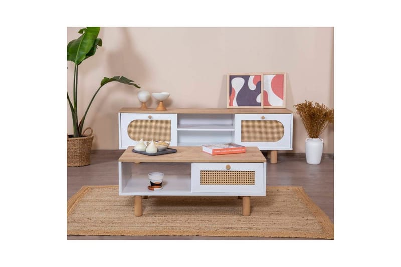 Bohem Sofabord 55 cm - Hvit - Møbler - Bord - Sofabord