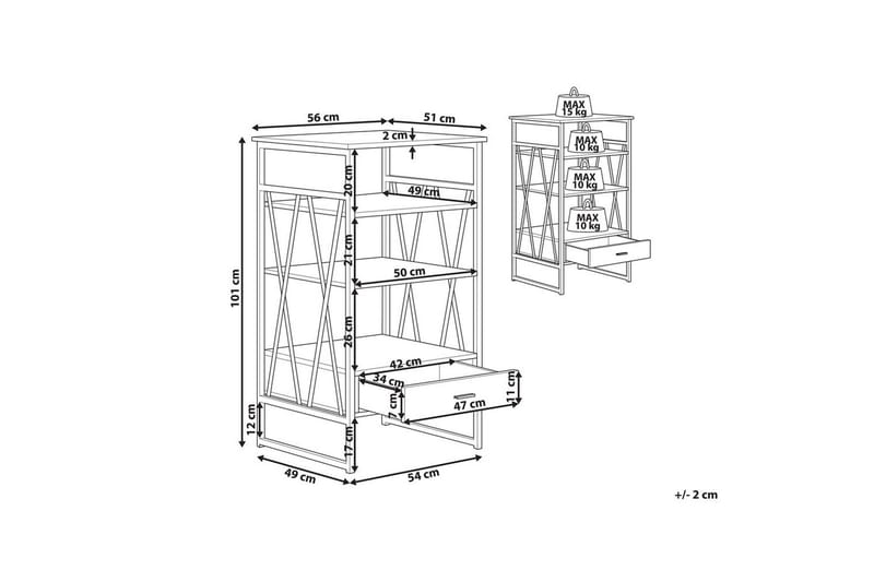 Bokhylle Keene - Oppbevaring - Hyller - Bokhylle