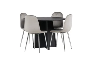 Bootcut rundt spisebord 110 cm med 4 Eva spisestoler - Møbler - Bord - Spisegrupper
