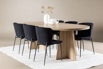 Bootcut Spisebord 230x115 cm med 6 Modesto Spisestoler - Møbler - Bord - Spisegrupper