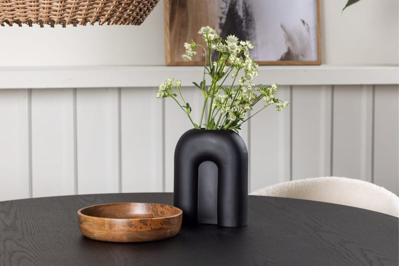 Bootcut Spisegruppe 110 cm Rund med 4 Chico Stoler - Sort - Møbler - Bord - Spisegrupper