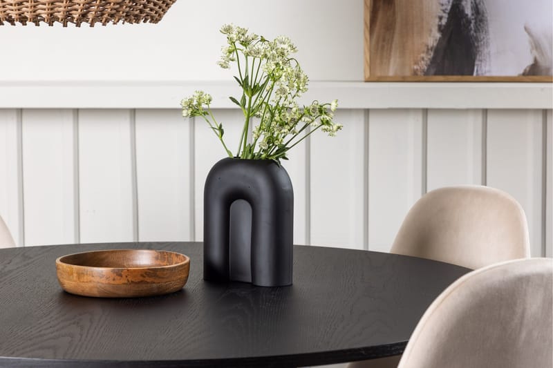 Bootcut Spisegruppe 110 cm Rund med 4 Polar Stoler - Beige - Møbler - Bord - Spisegrupper