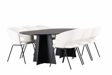 Bootcut Spisegruppe 230 cm Oval med 6 Day Stoler - Sort - Møbler - Bord - Spisegrupper