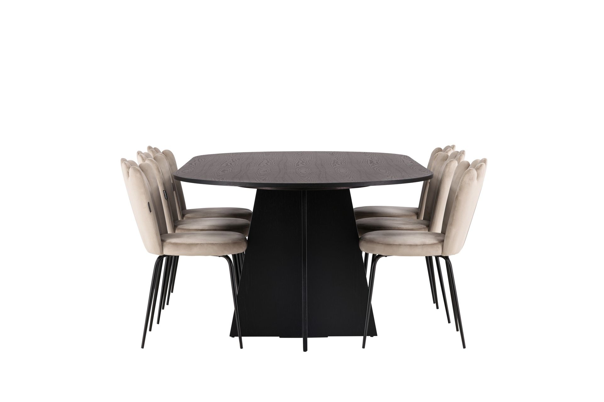 Bootcut Spisegruppe 230 cm Oval med 6 Limhamn Stoler - Beige - Møbler - Bord - Spisegrupper