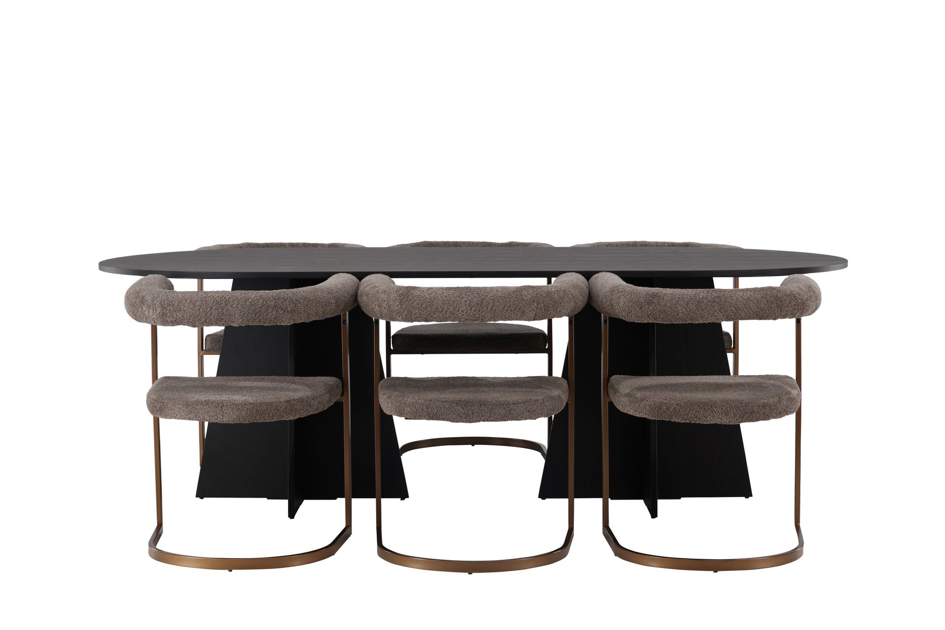 Bootcut Spisegruppe 230 cm Oval med 6 Morning Stoler - Brun - Møbler - Bord - Spisegrupper