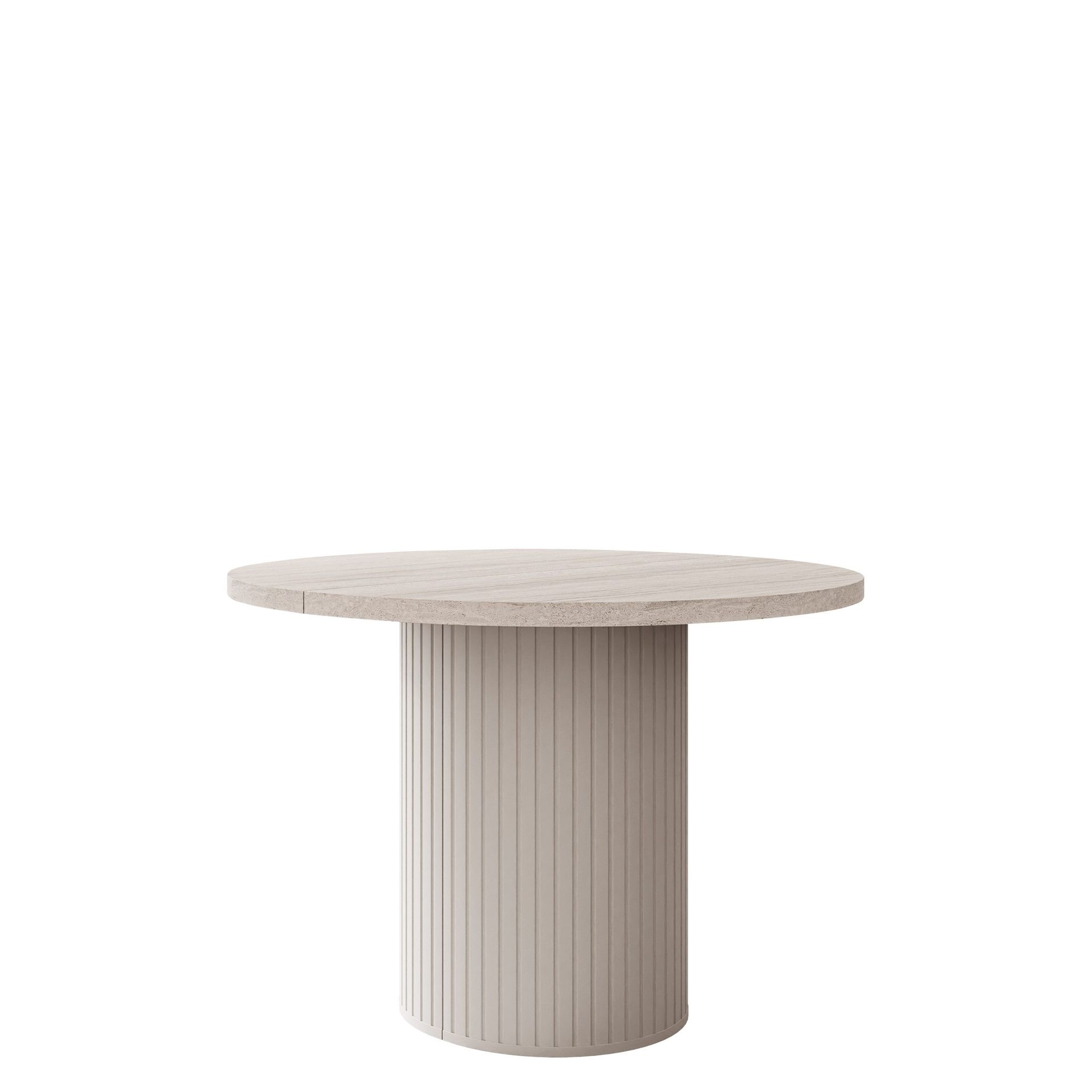 bord Ovalio Travertin, beige - Travertin, beige