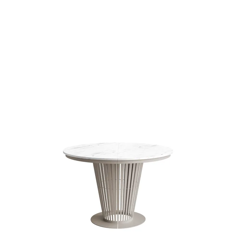 bord Uttrekkbart bord ELANTRA 120 beige, hvit marmor, undefined