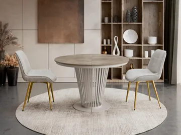 bord Uttrekkbart bord ELANTRA 120 beige - Møbler - Bord - Spisebord & kjøkkenbord