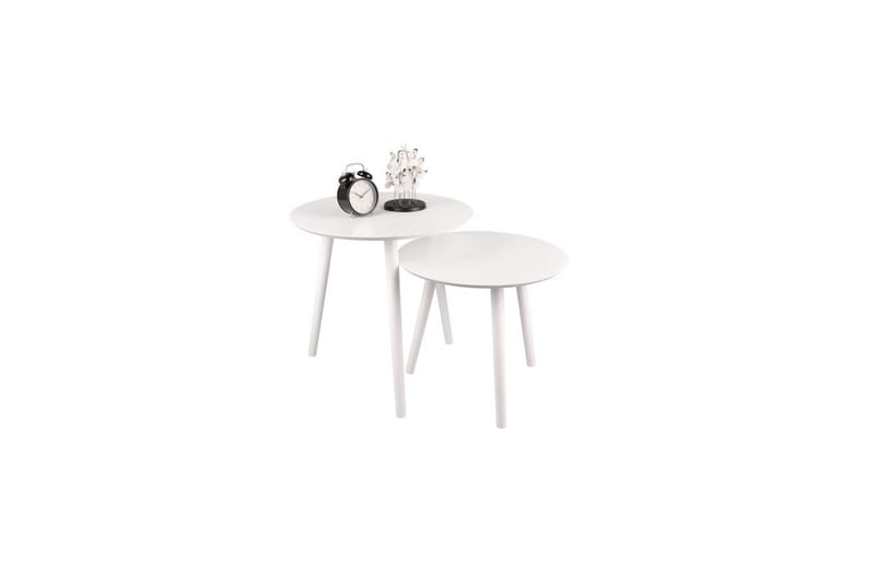 Bordsett Mirrors & More Vilana Hvit - Hvit - Møbler - Bord - Sofabord