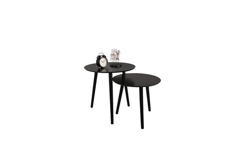 Bordsett Mirrors & More Vilana Svart - Svart - Møbler - Bord - Sofabord