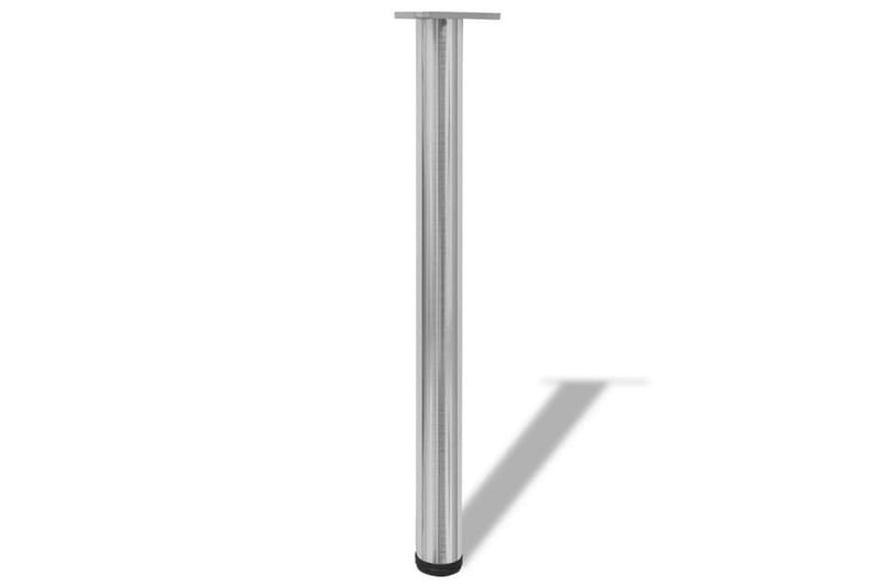 4 Height justerbare Bordben Børstet nikkel 710 mm - Børstet Nikkel - Møbler - Bord - Bordtilbehør - Bordben