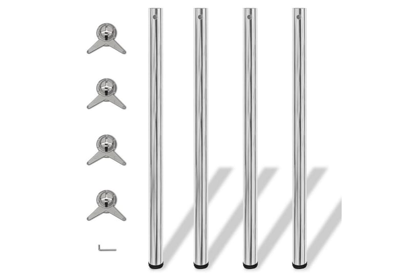 4 Height justerbare Bordben Krom 1100 mm - Krom - Møbler - Bord - Bordtilbehør - Bordben