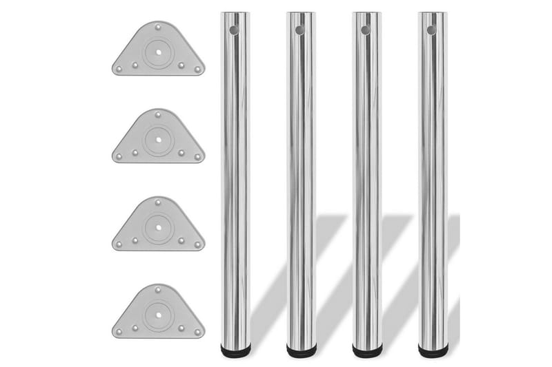 4 Height justerbare Bordben Krom 710 mm - Krom - Møbler - Bord - Bordtilbehør - Bordben