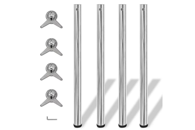 4 Height justerbare Bordben Krom 870 mm - Krom - Møbler - Bord - Bordtilbehør - Bordben
