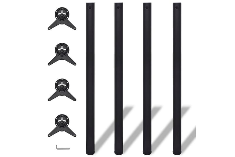 4 Height justerbare Bordben Sort 1100 mm - Svart - Møbler - Bord - Bordtilbehør - Bordben