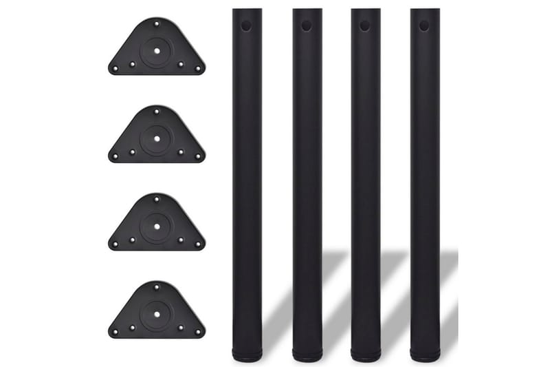 4 Height justerbare Bordben Sort 710 mm - Svart - Møbler - Bord - Bordtilbehør - Bordben