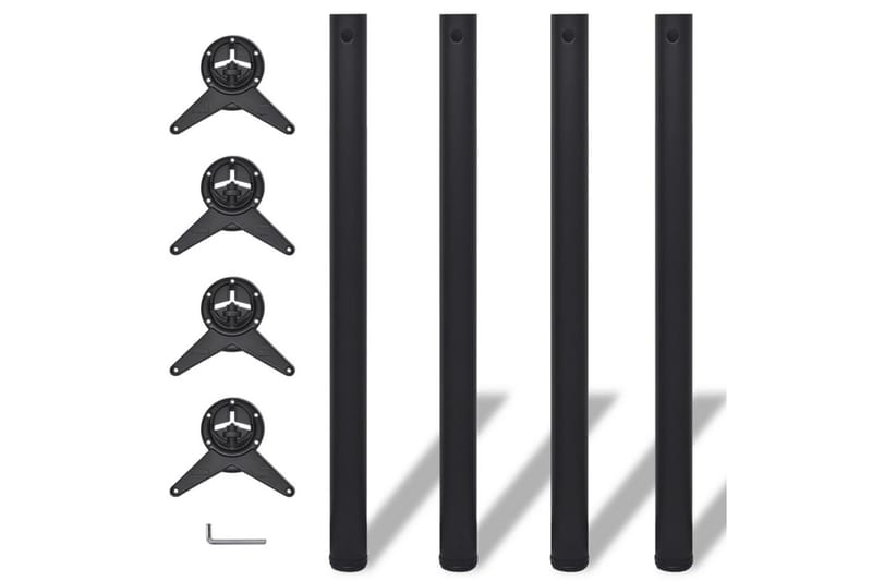 4 justerbare Bordben Sort 870 mm - Svart - Møbler - Bord - Bordtilbehør - Bordben