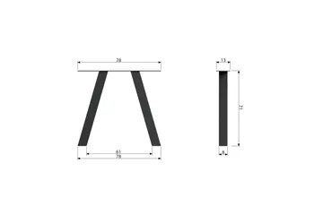 Tablo Bordben 2-pk - Svart - Møbler - Bord - Bordtilbehør - Bordben