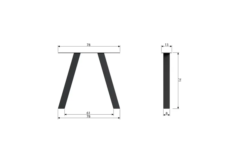 Tablo Bordben 2-pk - Svart - Møbler - Bord - Bordtilbehør - Bordben