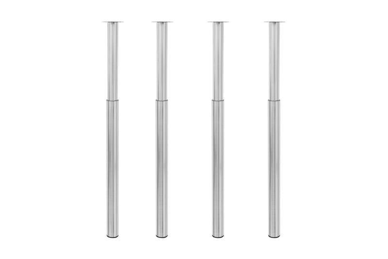 Teleskopiske bordben 4 stk børstet nikkel 710 mm-1100 mm - Møbler - Bord - Bordtilbehør - Bordben