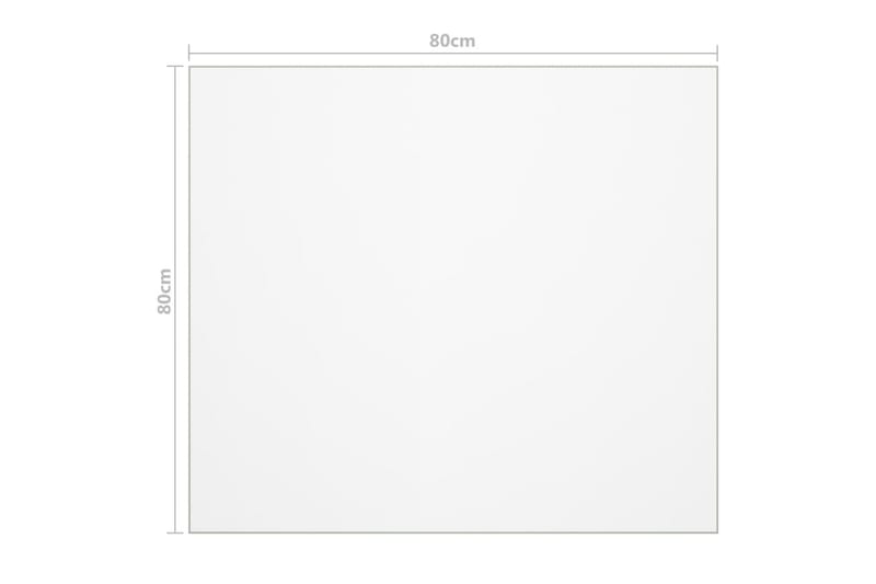 Bordbeskytter gjennomsiktig 80x80 cm 2 mm PVC - Bordtilbehør