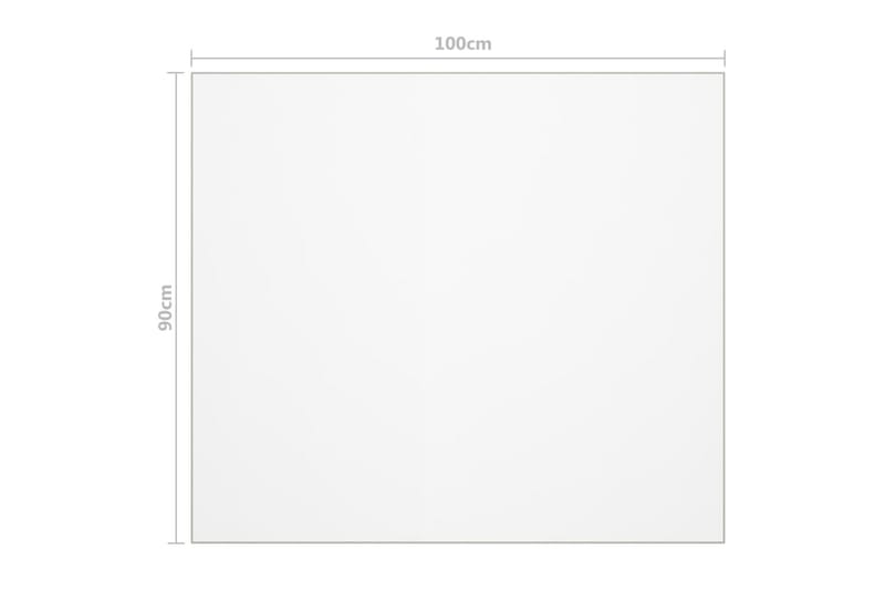 Bordbeskytter gjennomskinnelig 100x90 cm 2 mm PVC - Møbler - Bord - Bordtilbehør