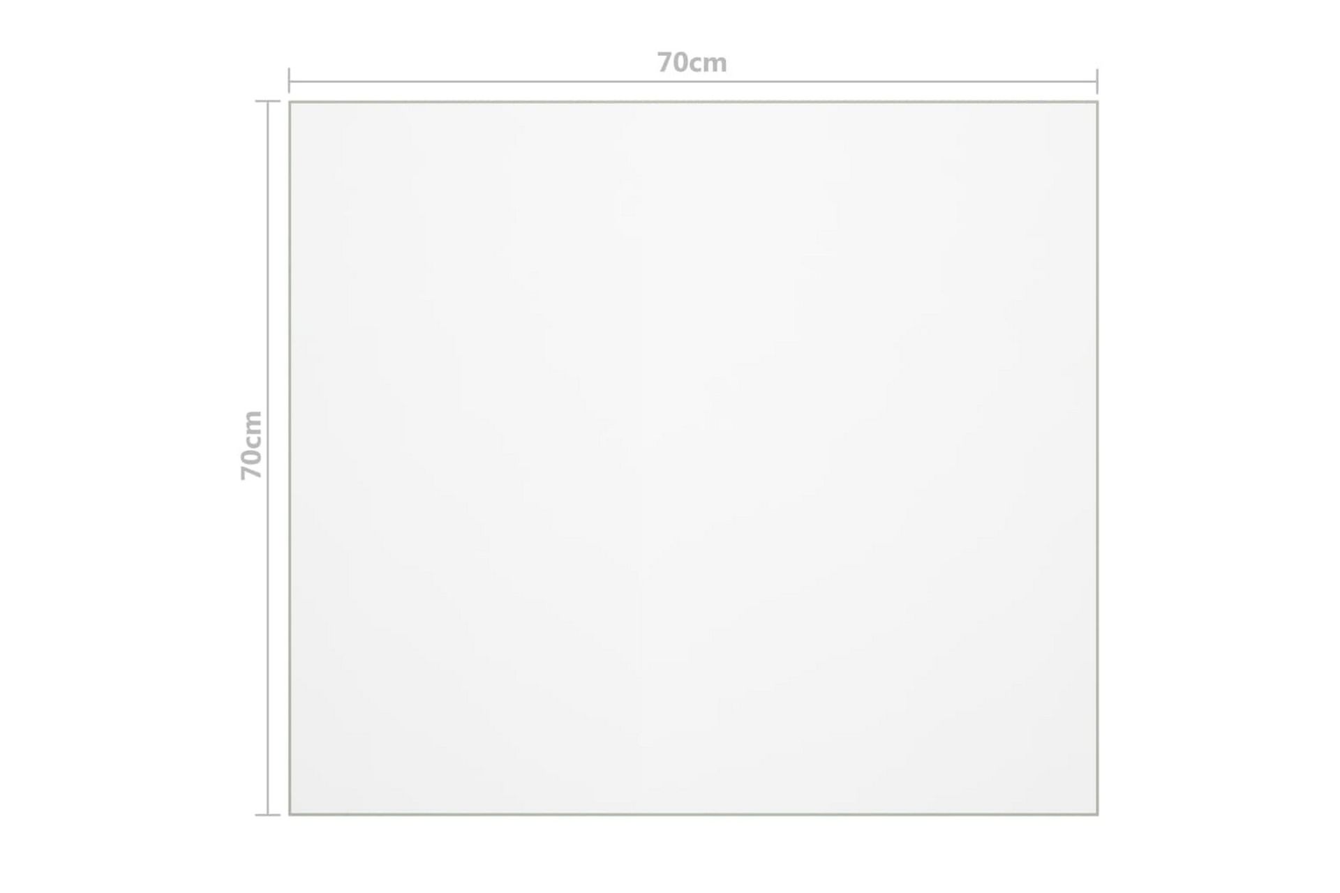 Bordbeskytter gjennomskinnelig 70x70 cm 2 mm PVC - Møbler - Bord - Bordtilbehør