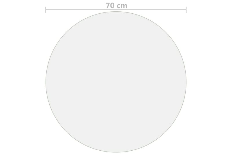Bordbeskytter matt Ø 70 cm 2 mm PVC - Møbler - Bord - Bordtilbehør